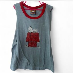 Peanuts Snoopy Kids Tank Top - Gray and Red